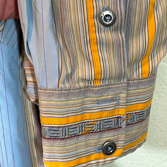 Patagonia vintage Rhythm Popover Tunic Organic Cotton Stripes medium - Picture 5 of 6